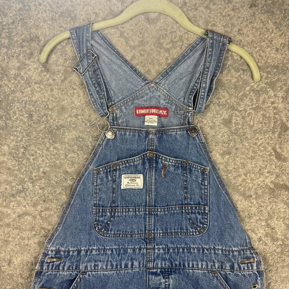 Vtg 90s Y2K Union Bay Carpenter Style Denim Blue Jean Overalls Mens Small